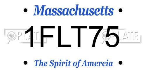 1FLT75 Massachusetts License Plate