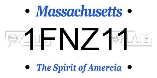 1FNZ11 Massachusetts License Plate