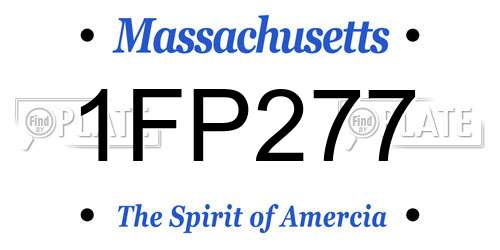 1FP277 Massachusetts License Plate