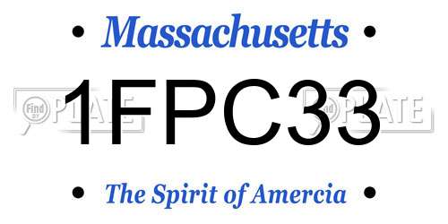 1FPC33 Massachusetts License Plate