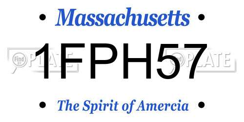 1FPH57 Massachusetts License Plate