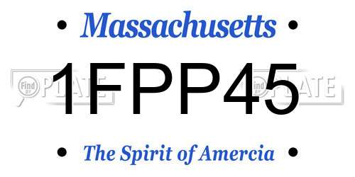 1FPP45 Massachusetts License Plate