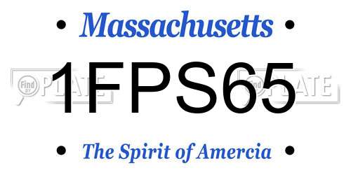 1FPS65 Massachusetts License Plate