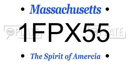 1FPX55 Massachusetts License Plate