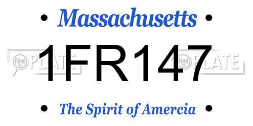 1FR147 Massachusetts License Plate