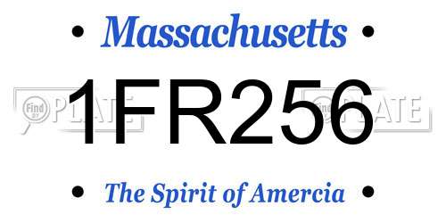 1FR256 Massachusetts License Plate