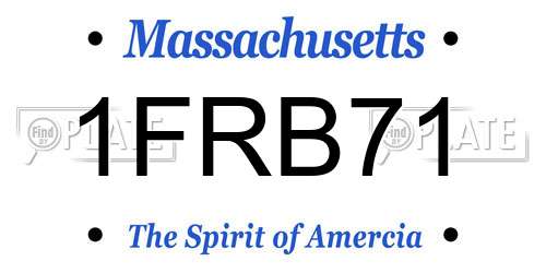 1FRB71 Massachusetts License Plate