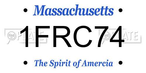 1FRC74 Massachusetts License Plate