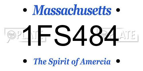 1FS484 Massachusetts License Plate