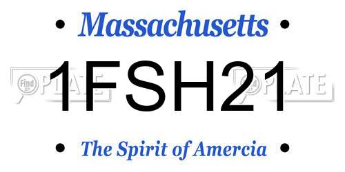1FSH21 Massachusetts License Plate