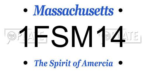 1FSM14 Massachusetts License Plate