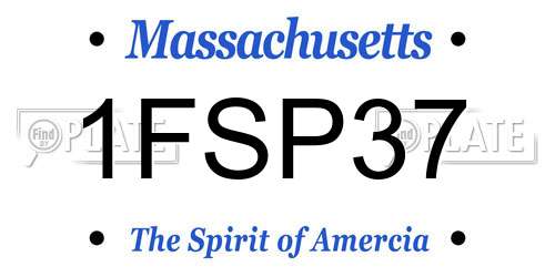 1FSP37 Massachusetts License Plate