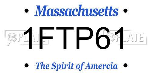 1FTP61 Massachusetts License Plate