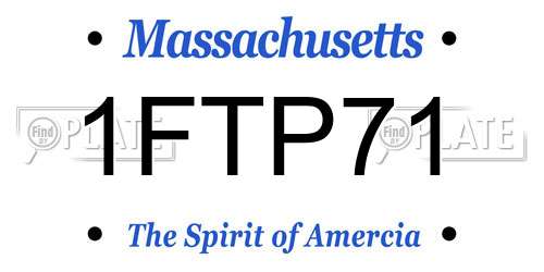 1FTP71 Massachusetts License Plate