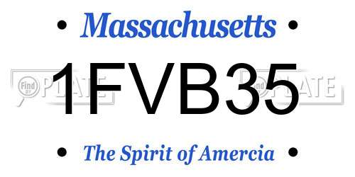 1FVB35 Massachusetts License Plate