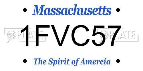 1FVC57 Massachusetts License Plate