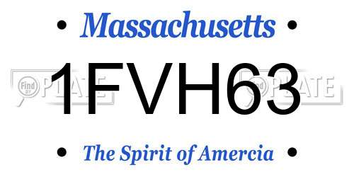1FVH63 Massachusetts License Plate