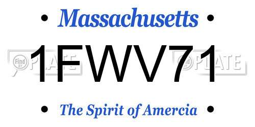 1FWV71 Massachusetts License Plate