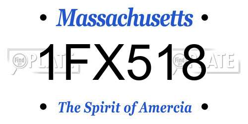1FX518 Massachusetts License Plate
