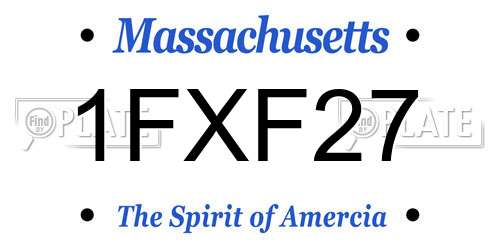 1FXF27 Massachusetts License Plate