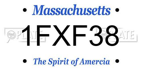 1FXF38 Massachusetts License Plate