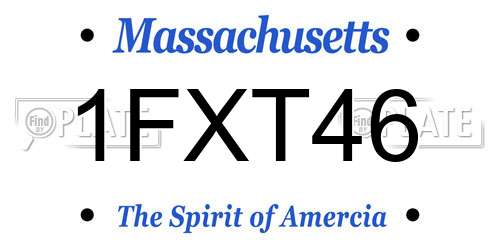 1FXT46 Massachusetts License Plate