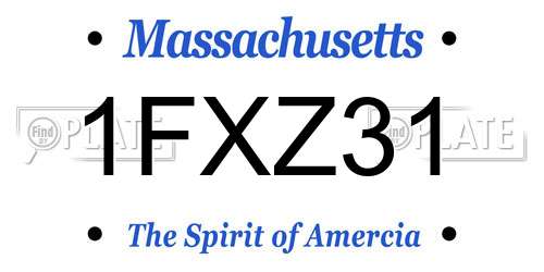 1FXZ31 Massachusetts License Plate