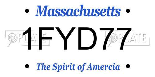 1FYD77 Massachusetts License Plate