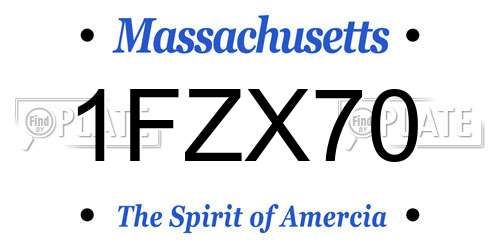 1FZX70 Massachusetts License Plate