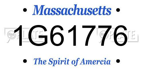 1G61776 Massachusetts License Plate