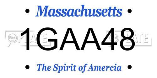 1GAA48 Massachusetts License Plate