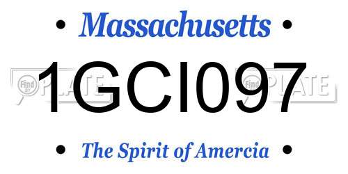 1GCI097 Massachusetts License Plate