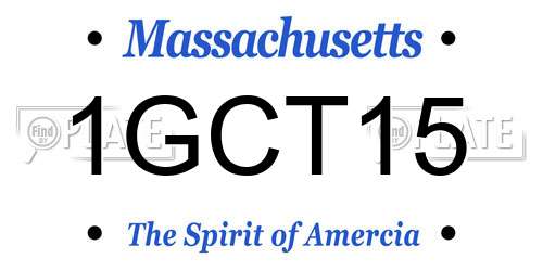 1GCT15 Massachusetts License Plate