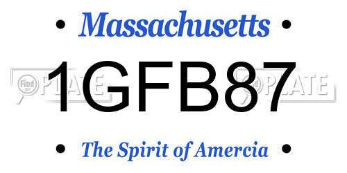 1GFB87 Massachusetts License Plate