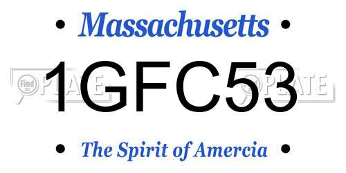 1GFC53 Massachusetts License Plate