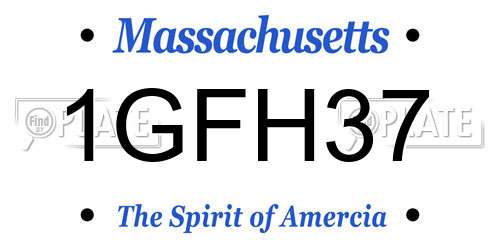 1GFH37 Massachusetts License Plate