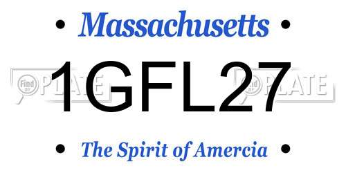 1GFL27 Massachusetts License Plate