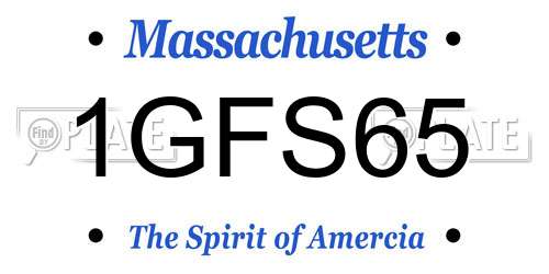 1GFS65 Massachusetts License Plate
