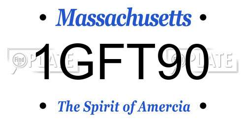 1GFT90 Massachusetts License Plate