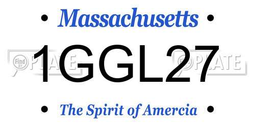 1GGL27 Massachusetts License Plate