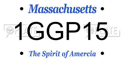 1GGP15 Massachusetts License Plate