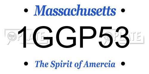 1GGP53 Massachusetts License Plate