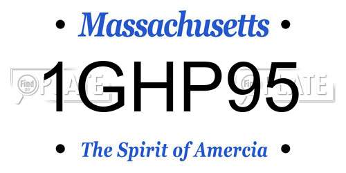 1GHP95 Massachusetts License Plate