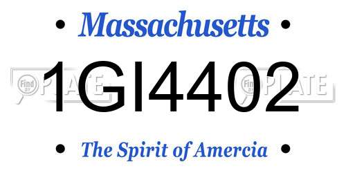 1GI4402 Massachusetts License Plate