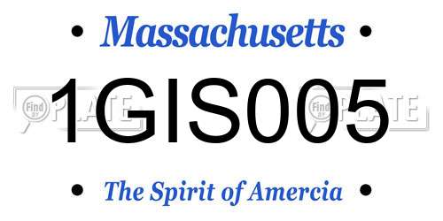 1GIS005 Massachusetts License Plate