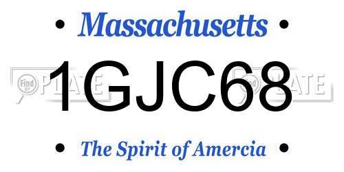 1GJC68 Massachusetts License Plate