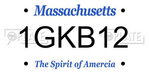 1GKB12 Massachusetts License Plate