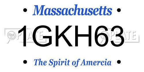 1GKH63 Massachusetts License Plate