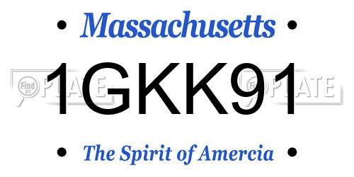 1GKK91 Massachusetts License Plate