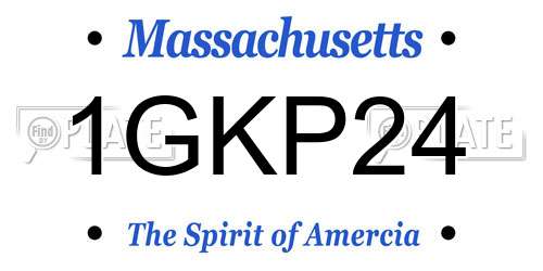 1GKP24 Massachusetts License Plate
